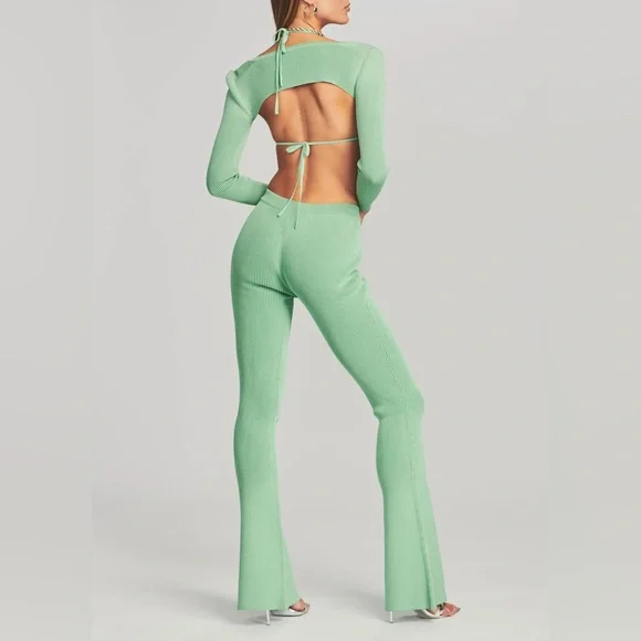 SER.O.YA LUX PANT IN GREEN - Picture 4 of 8